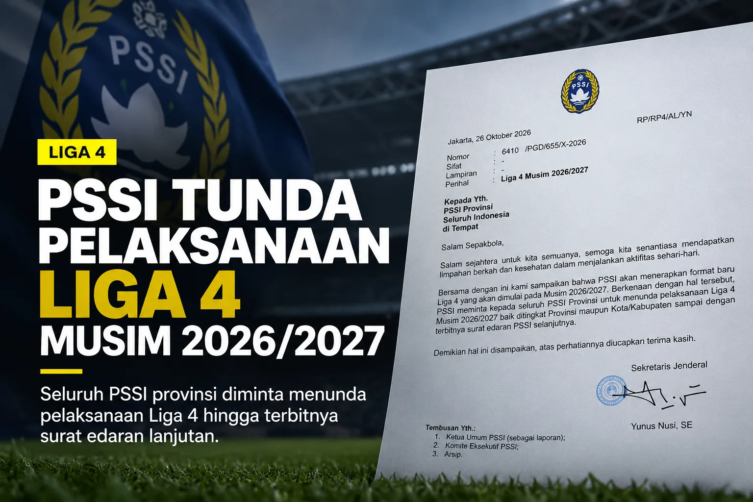 PSSI Tunda Pelaksanaan Liga 4 Musim 2026/2027, Tunggu Surat Edaran Lanjutan
